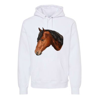 Cute Horse Head Premium Hoodie