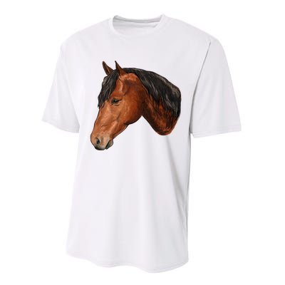 Cute Horse Head Performance Sprint T-Shirt