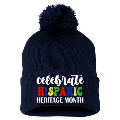 Celebrate Hispanic Heritage Month Pom Pom 12in Knit Beanie