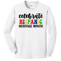 Celebrate Hispanic Heritage Month Kids Long Sleeve Shirt