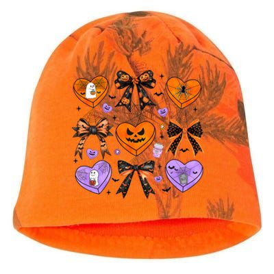 Candy Hearts Halloween Pumpkin Spooky Kati - Camo Knit Beanie