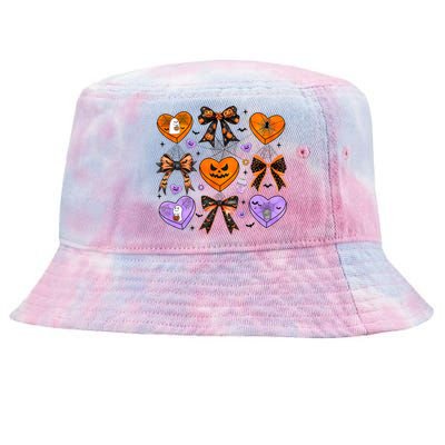 Candy Hearts Halloween Pumpkin Spooky Tie-Dyed Bucket Hat