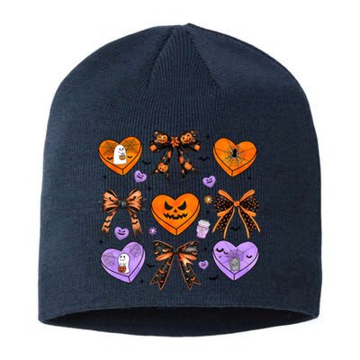 Candy Hearts Halloween Pumpkin Spooky Sustainable Beanie