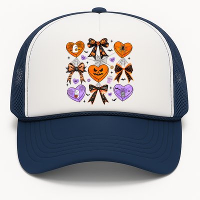 Candy Hearts Halloween Pumpkin Spooky Trucker Hat