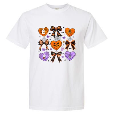 Candy Hearts Halloween Pumpkin Spooky Garment-Dyed Heavyweight T-Shirt