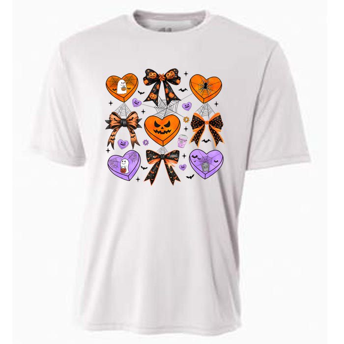 Candy Hearts Halloween Pumpkin Spooky Cooling Performance Crew T-Shirt