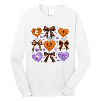 Candy Hearts Halloween Pumpkin Spooky Long Sleeve Shirt