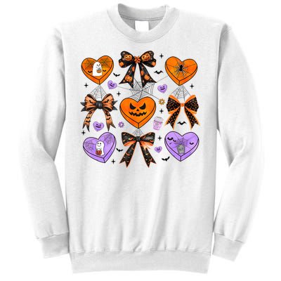 Candy Hearts Halloween Pumpkin Spooky Sweatshirt