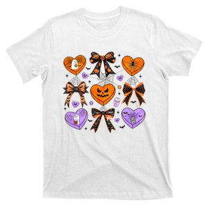 Candy Hearts Halloween Pumpkin Spooky T-Shirt