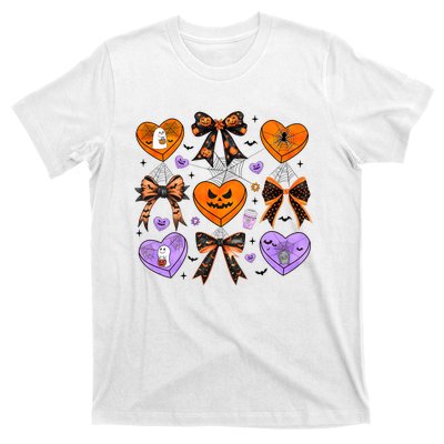 Candy Hearts Halloween Pumpkin Spooky T-Shirt