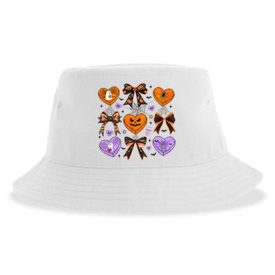 Candy Hearts Halloween Pumpkin Spooky Sustainable Bucket Hat