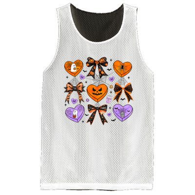 Candy Hearts Halloween Pumpkin Spooky Mesh Reversible Basketball Jersey Tank