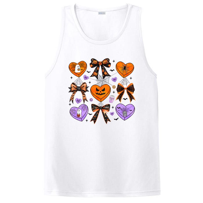 Candy Hearts Halloween Pumpkin Spooky PosiCharge Competitor Tank