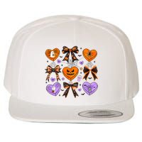 Candy Hearts Halloween Pumpkin Spooky Wool Snapback Cap