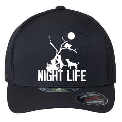 Coon Hound Hunting Night Life Hunting Dog Coon Hunting Gift Flexfit Unipanel Trucker Cap