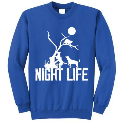 Coon Hound Hunting Night Life Hunting Dog Coon Hunting Gift Tall Sweatshirt