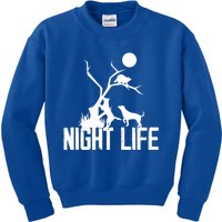 Coon Hound Hunting Night Life Hunting Dog Coon Hunting Gift Kids Sweatshirt