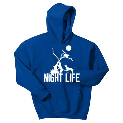 Coon Hound Hunting Night Life Hunting Dog Coon Hunting Gift Kids Hoodie