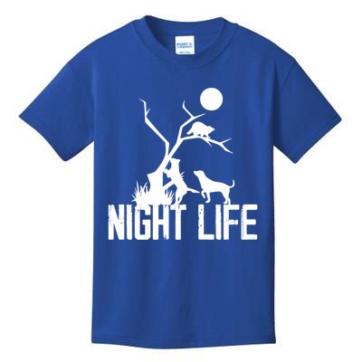 Coon Hound Hunting Night Life Hunting Dog Coon Hunting Gift Kids T-Shirt