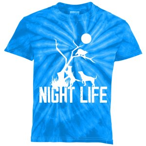 Coon Hound Hunting Night Life Hunting Dog Coon Hunting Gift Kids Tie-Dye T-Shirt