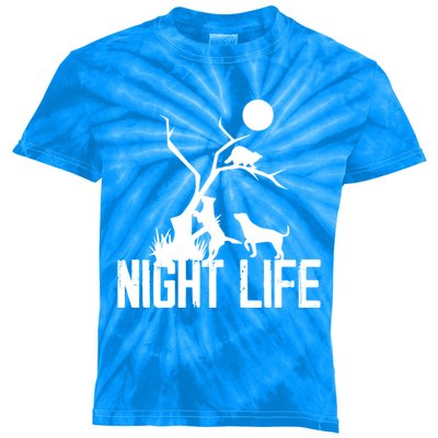 Coon Hound Hunting Night Life Hunting Dog Coon Hunting Gift Kids Tie-Dye T-Shirt