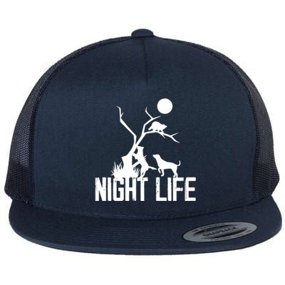 Coon Hound Hunting Night Life Hunting Dog Coon Hunting Gift Flat Bill Trucker Hat