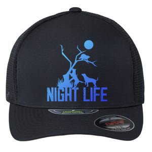 Coon Hound Hunting Night Life Hunting Dog Coon Hunting Gift Flexfit Unipanel Trucker Cap