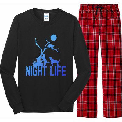 Coon Hound Hunting Night Life Hunting Dog Coon Hunting Gift Long Sleeve Pajama Set