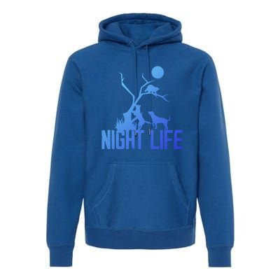 Coon Hound Hunting Night Life Hunting Dog Coon Hunting Gift Premium Hoodie