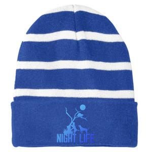 Coon Hound Hunting Night Life Hunting Dog Coon Hunting Gift Striped Beanie with Solid Band