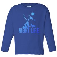 Coon Hound Hunting Night Life Hunting Dog Coon Hunting Gift Toddler Long Sleeve Shirt