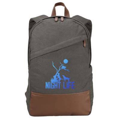 Coon Hound Hunting Night Life Hunting Dog Coon Hunting Gift Cotton Canvas Backpack