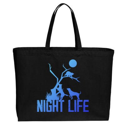 Coon Hound Hunting Night Life Hunting Dog Coon Hunting Gift Cotton Canvas Jumbo Tote