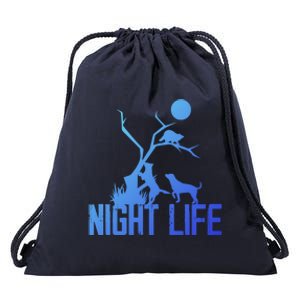 Coon Hound Hunting Night Life Hunting Dog Coon Hunting Gift Drawstring Bag