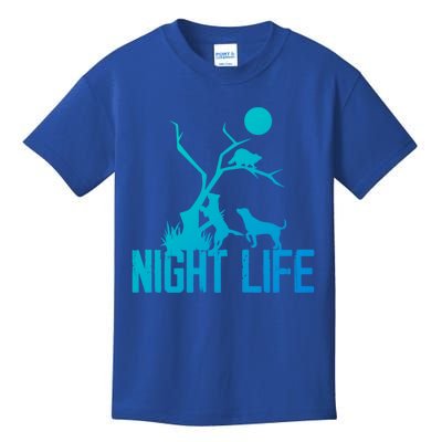 Coon Hound Hunting Night Life Hunting Dog Coon Hunting Gift Kids T-Shirt