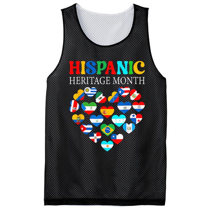 Celebrate Hispanic Heritage Month with a Heart Mesh Reversible Basketball Jersey Tank