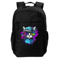 Cool Hipster Hip Cat With Shades Scarf And Hat Backpack