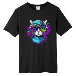 Cool Hipster Hip Cat With Shades Scarf And Hat Tall Fusion ChromaSoft Performance T-Shirt