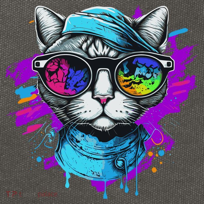 Cool Hipster Hip Cat With Shades Scarf And Hat Cotton Canvas Backpack