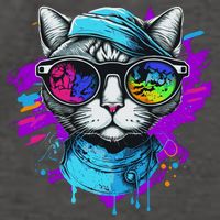 Cool Hipster Hip Cat With Shades Scarf And Hat Vector Backpack