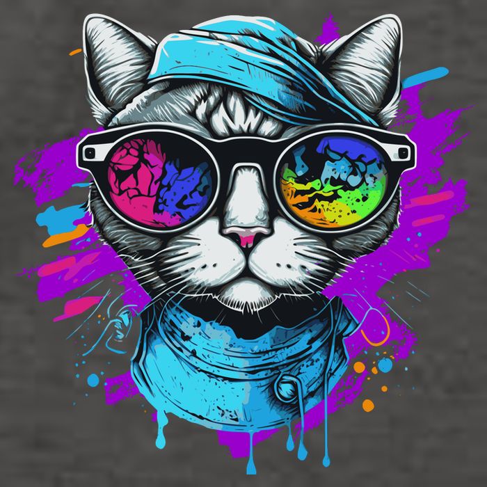 Cool Hipster Hip Cat With Shades Scarf And Hat Vector Backpack
