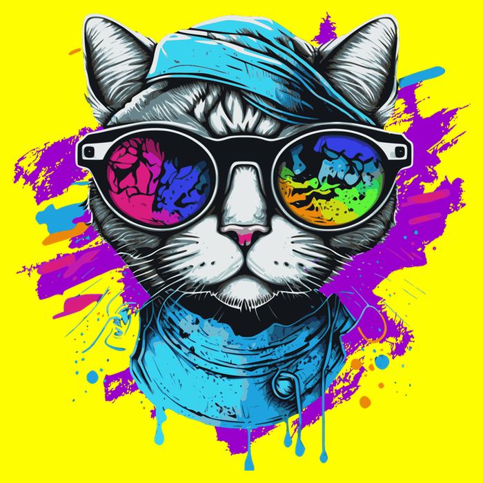 Cool Hipster Hip Cat With Shades Scarf And Hat 25L Jumbo Tote