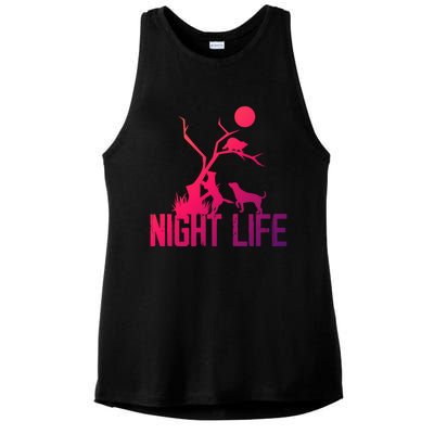 Coon Hound Hunting Night Life Hunting Dog Coon Hunting Gift Ladies PosiCharge Tri-Blend Wicking Tank