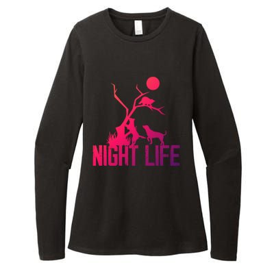 Coon Hound Hunting Night Life Hunting Dog Coon Hunting Gift Womens CVC Long Sleeve Shirt