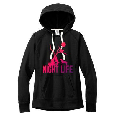 Coon Hound Hunting Night Life Hunting Dog Coon Hunting Gift Women's Fleece Hoodie