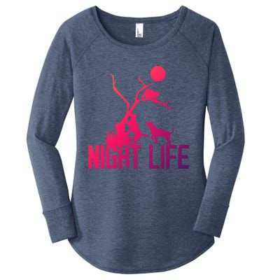 Coon Hound Hunting Night Life Hunting Dog Coon Hunting Gift Women's Perfect Tri Tunic Long Sleeve Shirt