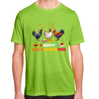 Chicken Halloween Happy Hallothanksmas Autumn Thanksgiving Gift Adult ChromaSoft Performance T-Shirt