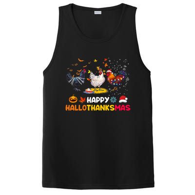 Chicken Halloween Happy Hallothanksmas Autumn Thanksgiving Gift PosiCharge Competitor Tank