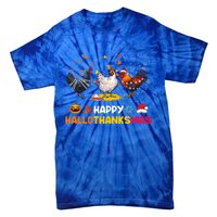 Chicken Halloween Happy Hallothanksmas Autumn Thanksgiving Gift Tie-Dye T-Shirt