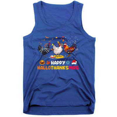 Chicken Halloween Happy Hallothanksmas Autumn Thanksgiving Gift Tank Top